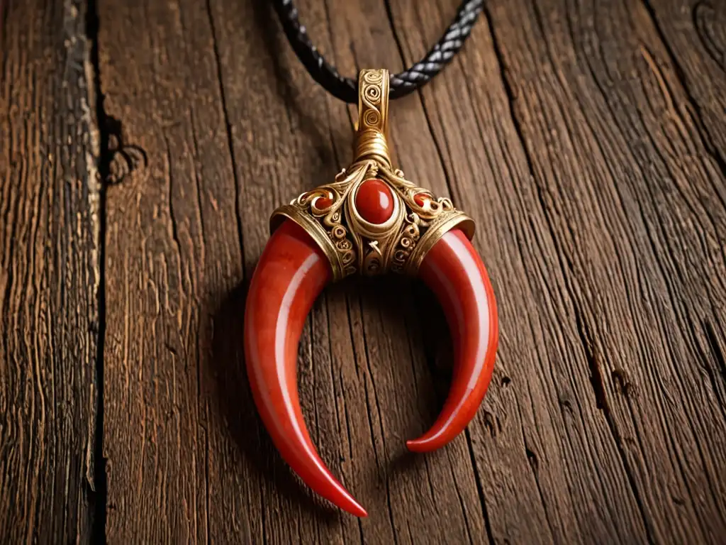Un amuleto tradicional italiano, el cornicello, muestra su belleza y significado cultural en una imagen de alta resolución