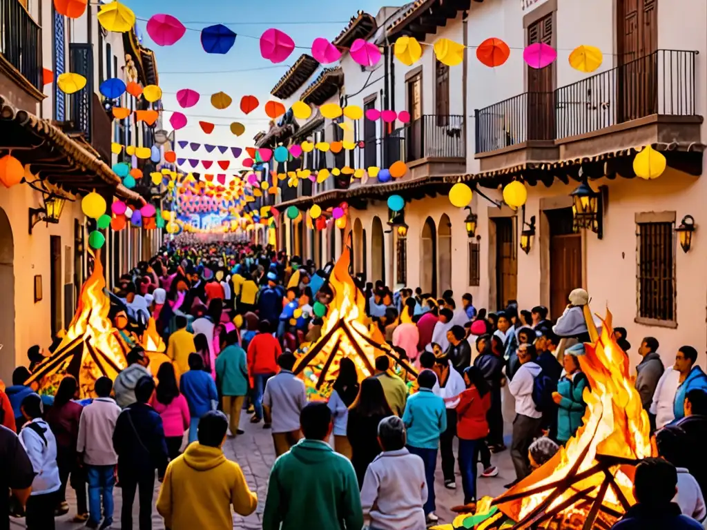 Un bullicioso desfile en la celebración de las Leyendas Hogueras San Antón, con esculturas de papel maché y la alegría de la multitud