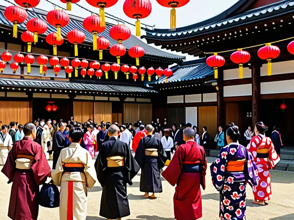 Colorido festival japonés del Setsubun con el misterio del Nogitsune, lleno de emoción y tradición