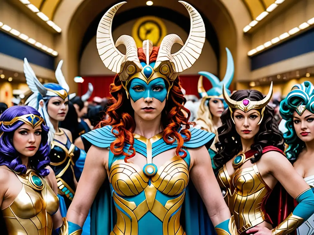 Cosplayers reinterpretan mitos clásicos en convención de cultura pop, celebrando la fusión de la mitología clásica con el mundo contemporáneo