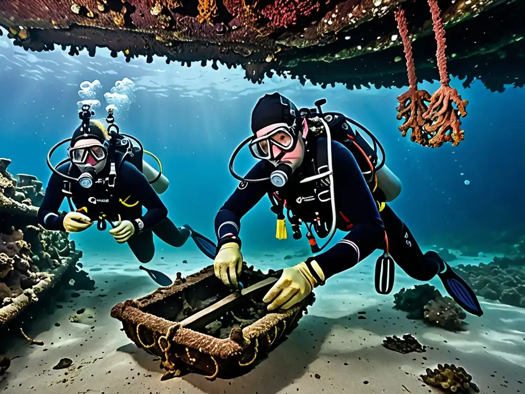 Excavación del Galeón San José por arqueólogos bajo el mar, en medio de la batalla legal por el tesoro