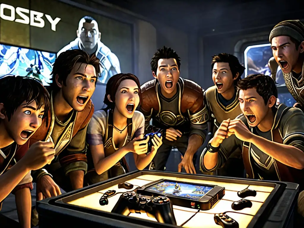 Un grupo diverso de jugadores se emociona al jugar 'Lost Odyssey', transmitiendo la intensa conexión emocional y camaradería del juego