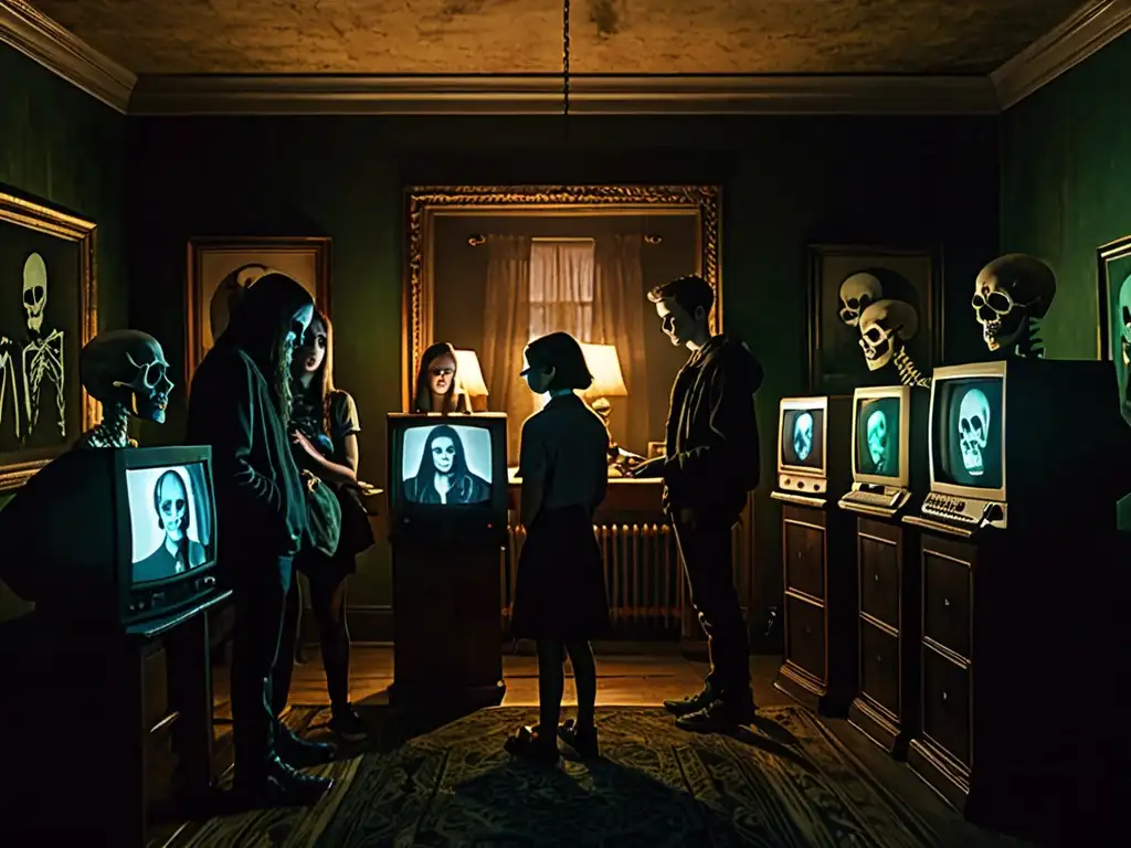 Un grupo de Millennials y Gen Z se sumerge en leyendas de Internet en una habitación con una atmósfera inquietante