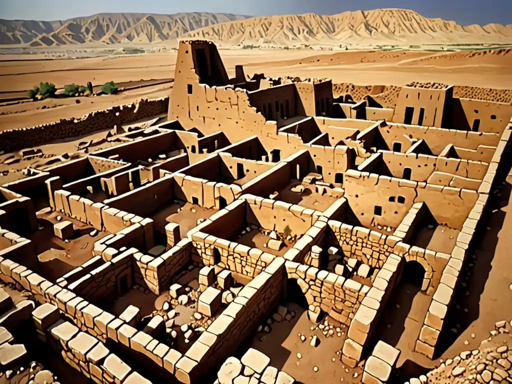 Imponentes ruinas de Sodoma y Gomorra, desoladas al atardecer