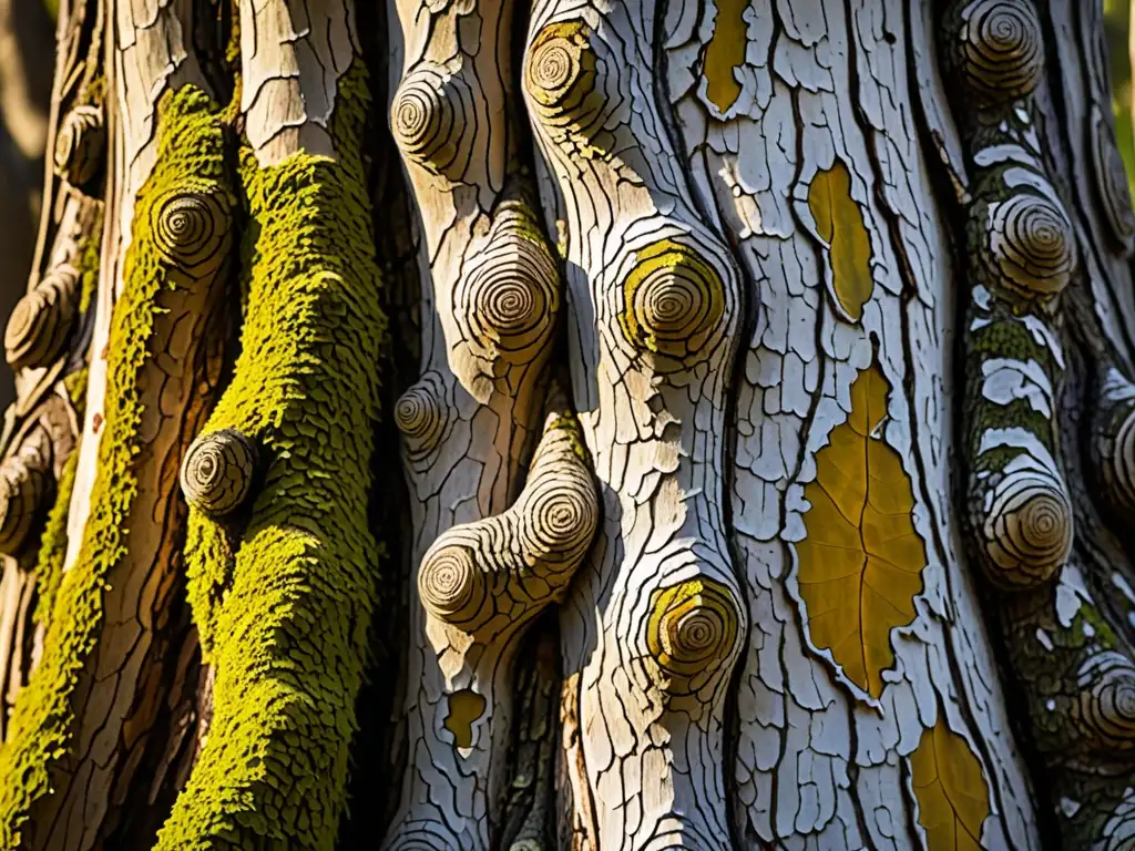 La mágica textura del árbol Bodhi en la luz dorada del atardecer