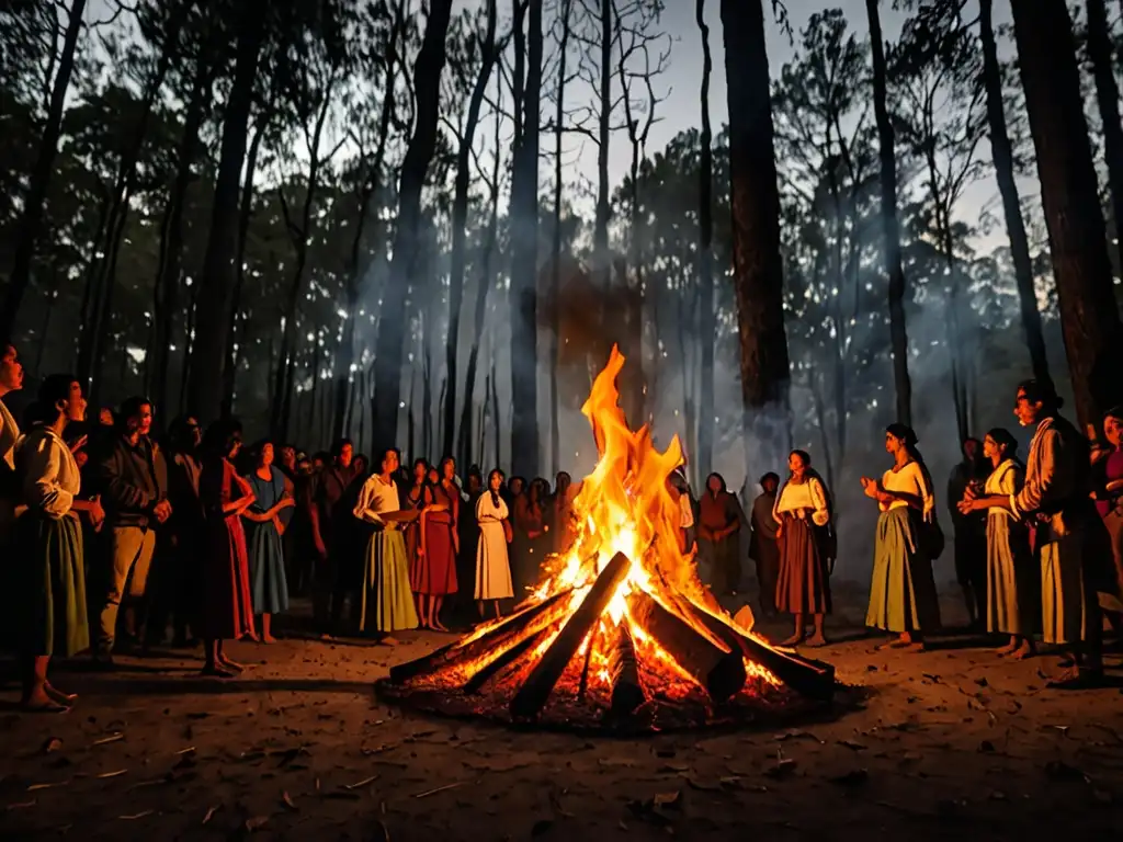 Un mágico encuentro alrededor de una hoguera en el bosque durante las Leyendas Hogueras San Antón