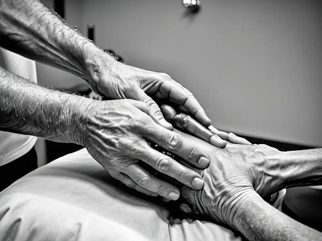 Un quiropráctico experto realiza un ajuste espinal en un paciente, mostrando la precisión y eficacia de la quiropráctica